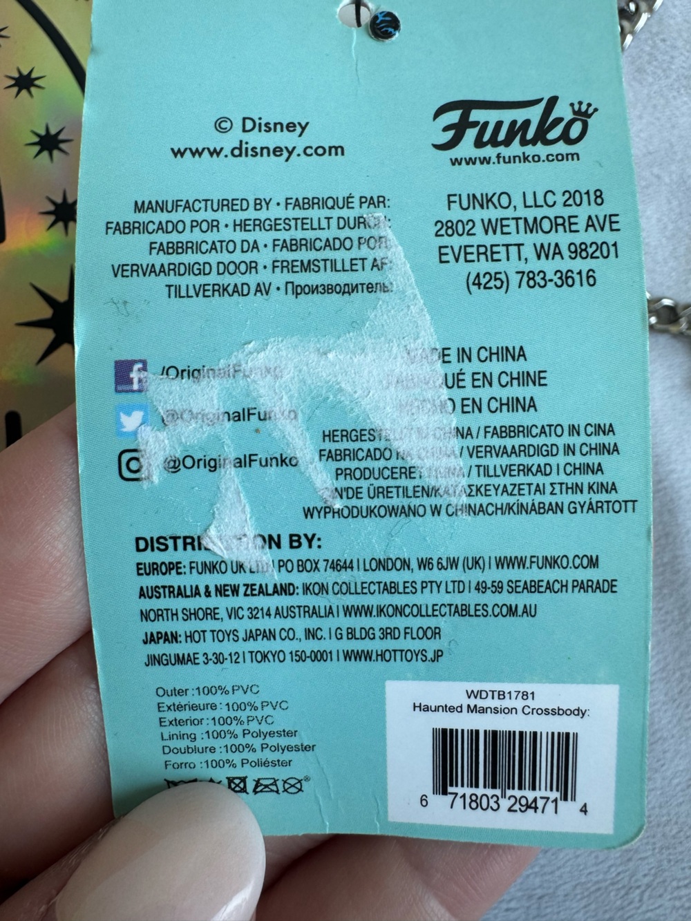 Disney Funko The Haunted Mansion Madame Leota Crossbody Bag 50th Anniversary WDW - Picture 2 of 6